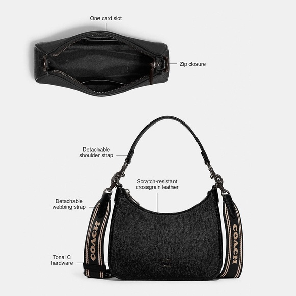 Coach Hobo Crossbody Bag 3 straps NWT - Picture 13 of 13